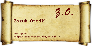 Zozuk Ottó névjegykártya